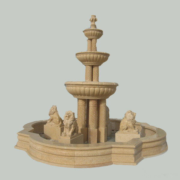 Gorąca wyprzedaż ogrodowa marmurowy fontanny wodne z rzeźbami lwa