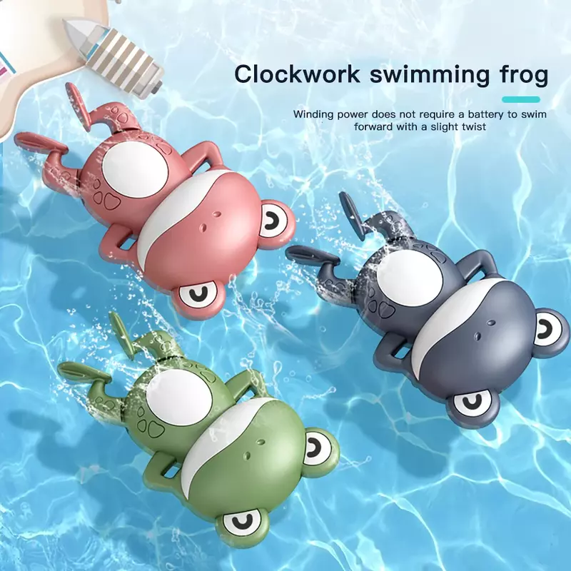 Baby Shower Clockwork Cute Animal Swimming Frog quando Baby Bath In bagno Baby Water Toy Kids Clockwork Bath Toys giocattoli da bagno