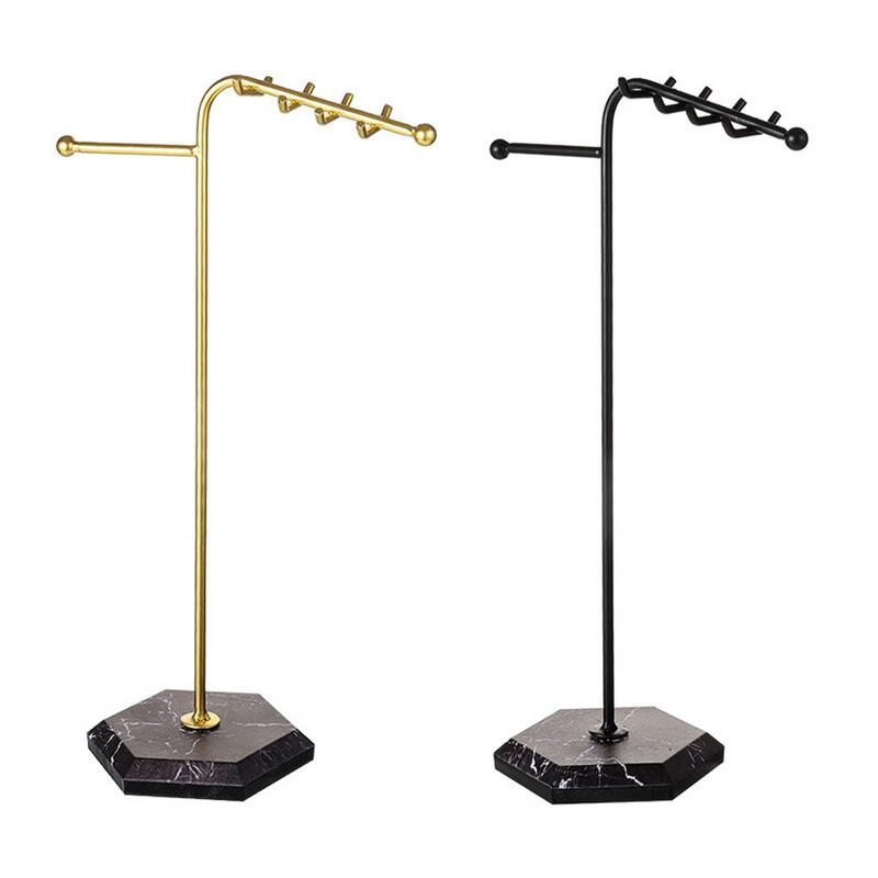 Necklace Hanger European Style Metal Large Capacity Stable Base Jewelry Holder for Watches Necklace Earrings Show Jewelry Ring