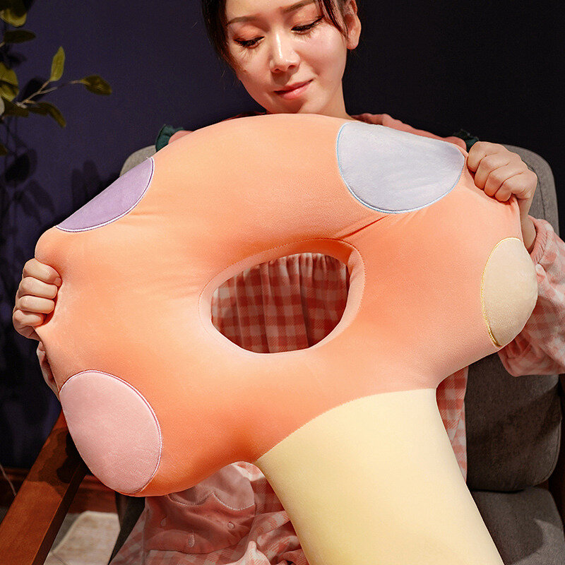 Kawaii-キノコ型ぬいぐるみ枕,100cm,130cm,動物の形をしたクッション,睡眠,家の装飾,誕生日プレゼント