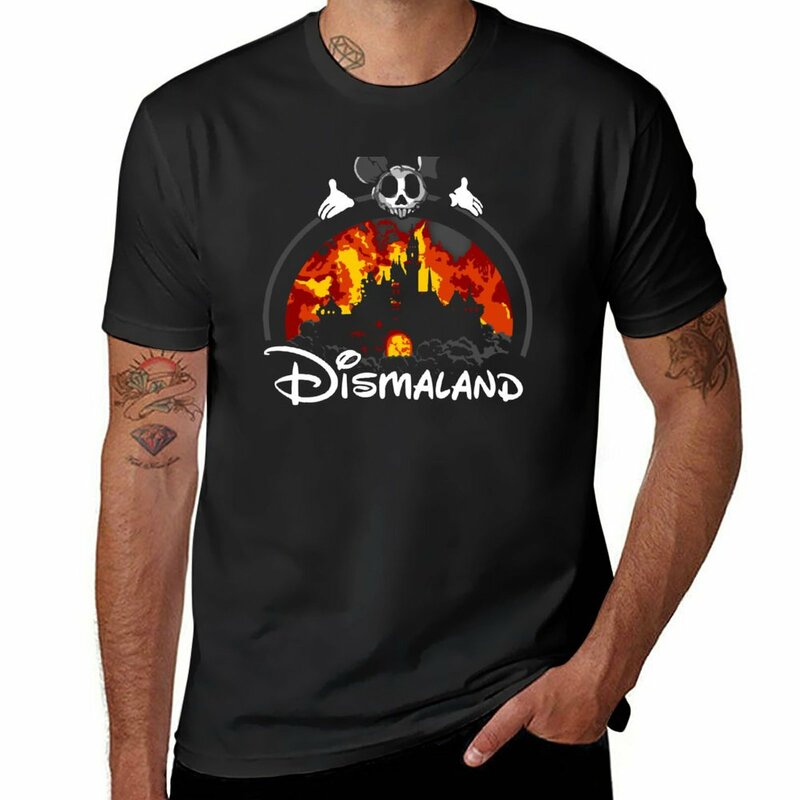 Dismaland 남성용 짧은 티셔츠, 심미적 의류, 여름 탑, 키 큰 티셔츠, 신상