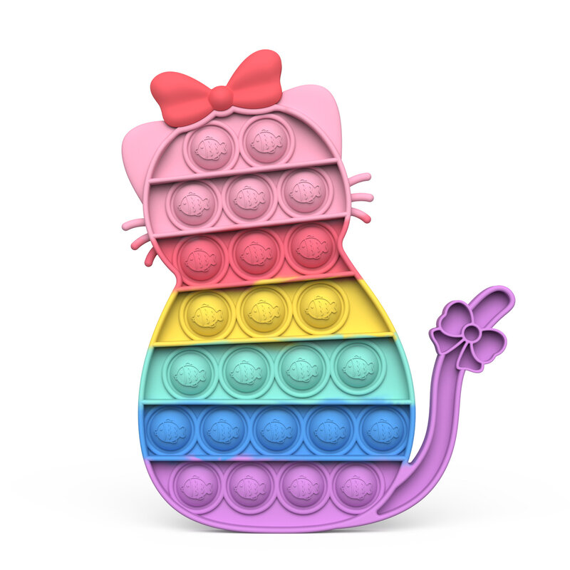 สัตว์ Fidget Reliever ความเครียดของเล่น Rainbow Push It Bubble ของเล่นผู้ใหญ่เด็ก Sensory ของเล่นบรรเทาออทิสติก