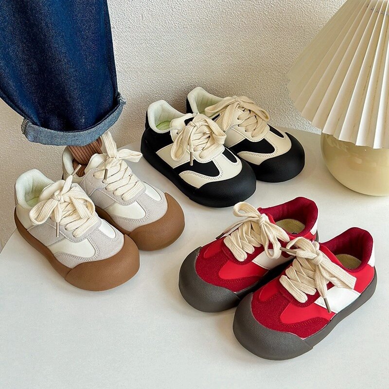 Nuovo Design di lusso scarpe da allenamento per bambini ragazzi ragazze scarpe Casual Vintage scarpe da ginnastica per studenti Baby Toddler Sport Flats Kids 2A