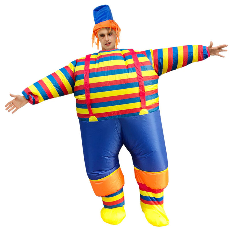 Adult Clown Inflatable Costumes Suits Purim Halloween Party Anime Cosplay Costume Dress for Man Woman Birthday Gifts