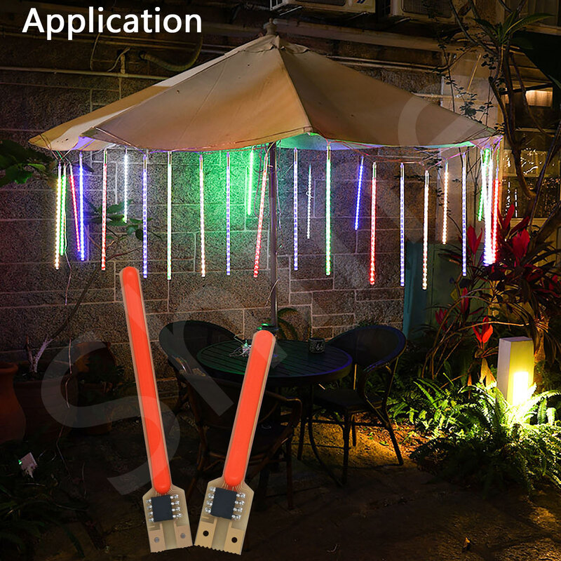 LED Cob Meteor Shower Flowing Water Lamp DC 3V LED Filament Diodes 2200k Blue Red Green Parts Incandescent Light Accessories