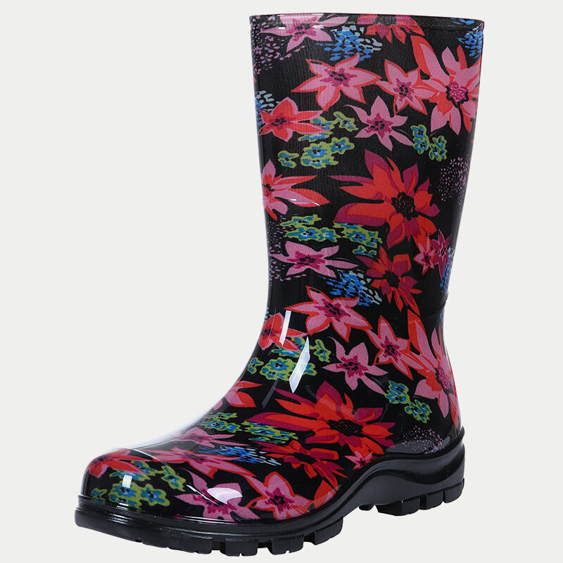 Kidmi-Botas de lluvia impermeables para mujer, zapatos de goma suaves y cómodos, antideslizantes, para el hogar, trabajo al aire libre, Verano