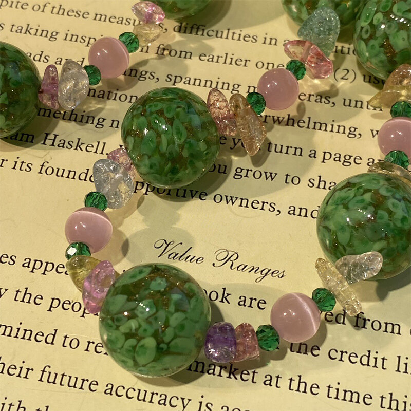 Franse Vintage Geglazuurde Kristallen Stenen Trui Ketting Ketting Voor Dames Meisje Choker Sieraden Accessoires
