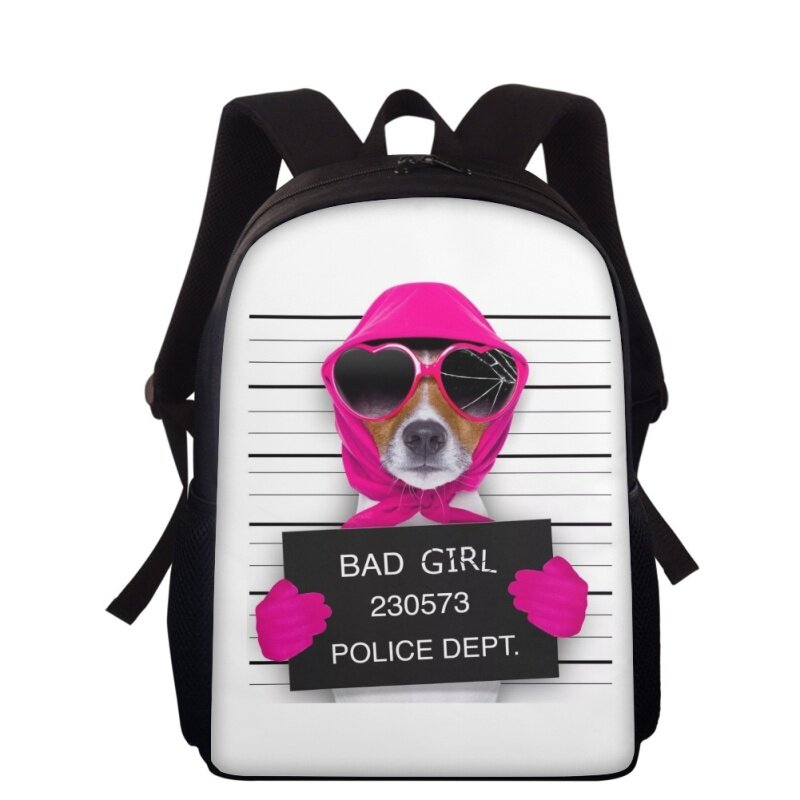 2023 Fashion Gentleman Dog Printing Backpack For Kids Children Schoolbag Teen Boys Girls Book Bag School Student Book Rucksack