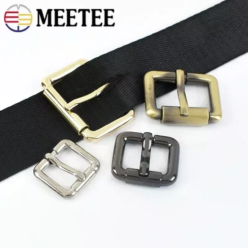 10 pz Meetee 10-38mm fibbie regolabili in metallo per cinturino borsa zaino in pelle cintura rullo fibbia ad ardiglione accessori Hardware fai da te