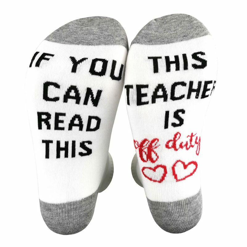 Divertente infermiera insegnante regali di apprezzamento di natale calzini dell'equipaggio se riesci a leggere questo Off Duty Humor parole lettere calze