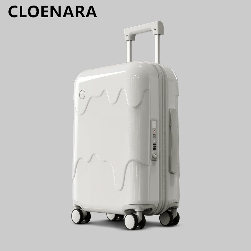 COLENARA 20"24"26" Inch New Suitcase Universal Women's Business Trolley Case Men's Boarding Code Box with Wheels Rolling Luggage