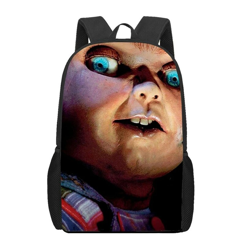 Horror Theme Doll Printed Backpack for Girls Boys School Bags Children Book Bag Teenage Casual Travel Bagpack Laptop Backpack