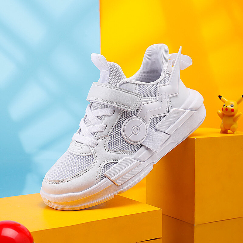 Детские кроссовки Pokemon Anime Pikachu, спортивная обувь для бега, баскетбольная дышащая теннисная обувь, повседневная детская обувь, легкая