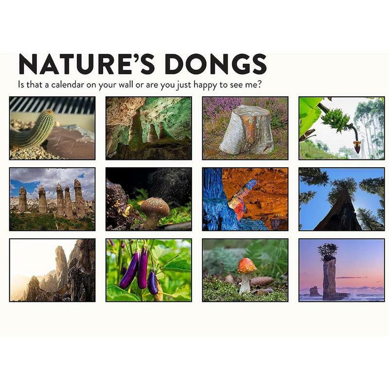 Nature's Cock Shots Calendário, Prank, Calendários Engraçados, Planejador de Parede, Família, Ver Através, 2024
