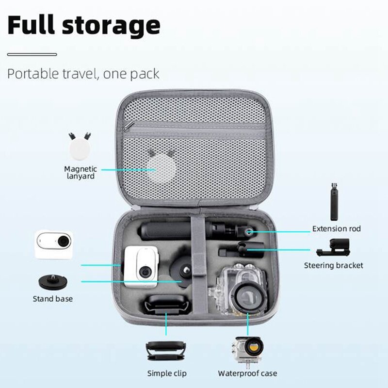 For Insta360 GO 3 Bag Action Camera Bag Carrying Case Portable Camera Hard Shell Storage Bag Parts