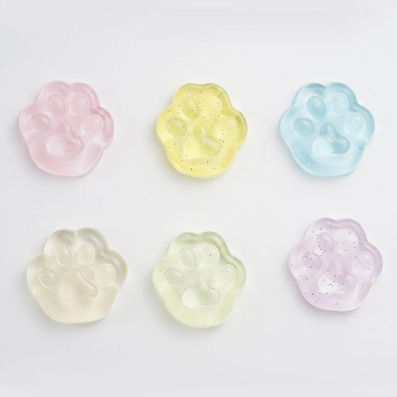 NEW Fidget Toy  Cat Paw Mini Squeeze Toy Mini Toys Kawaii Transparent Cube Stress Relief Squeeze Toy