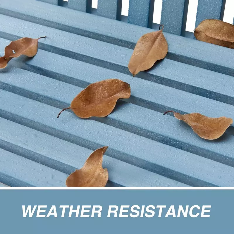 Garden Benches, Two Person Polymer Terrace Benches, All-weather Outdoor Benches That Never Decay or Fade