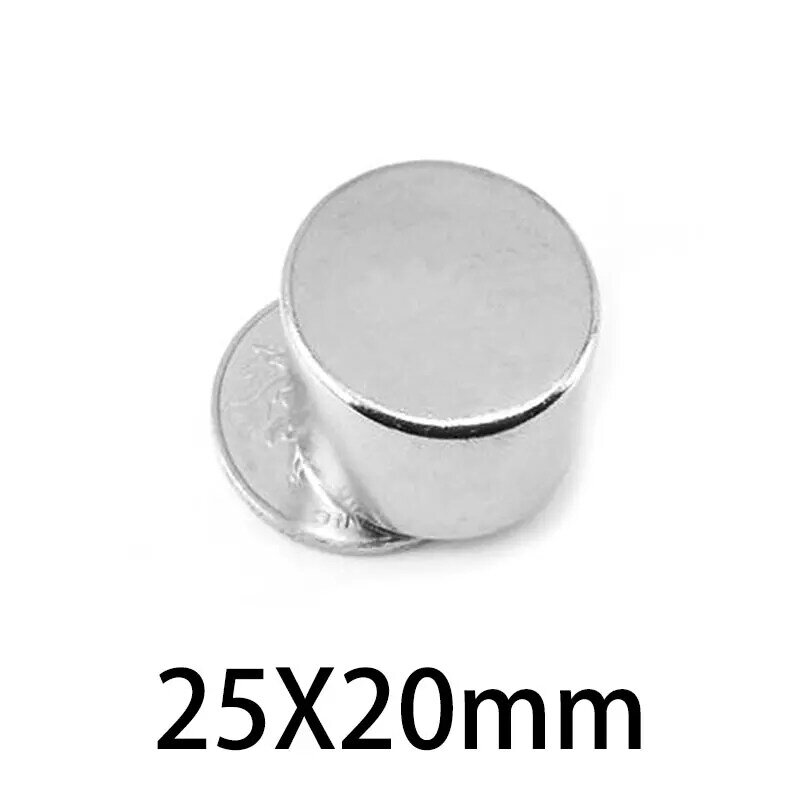 1/2/3/5PCS 25x20 mm Thick Powerful Strong Magnetic Magnets 25mmx20mm Permanent Neodymium Magnet 25x20mm Round Magnet 25*20 mm