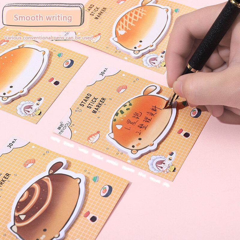 Cartoon Sticky Notes Memo Pad creativo N Times Cute Bread Shape Memo Pad studente Message Pad Kawaii materiale scolastico Stationeries