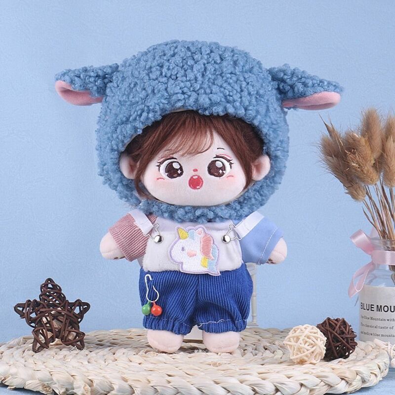 Doll Clothes 20cm Cotton Doll Clothes Onesuit Head Cover Star Doll Clothes Dress Up Dress Doll Winter Outfit 20cm Cotton Doll