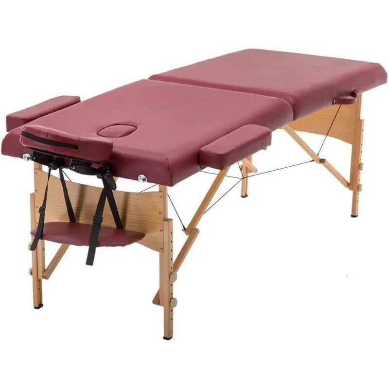 Inches Long 28 Inchs Wide Hight Adjustable Table 2 Folding Massage Spa Facial Cradle Salon Bed W/Carry Case,