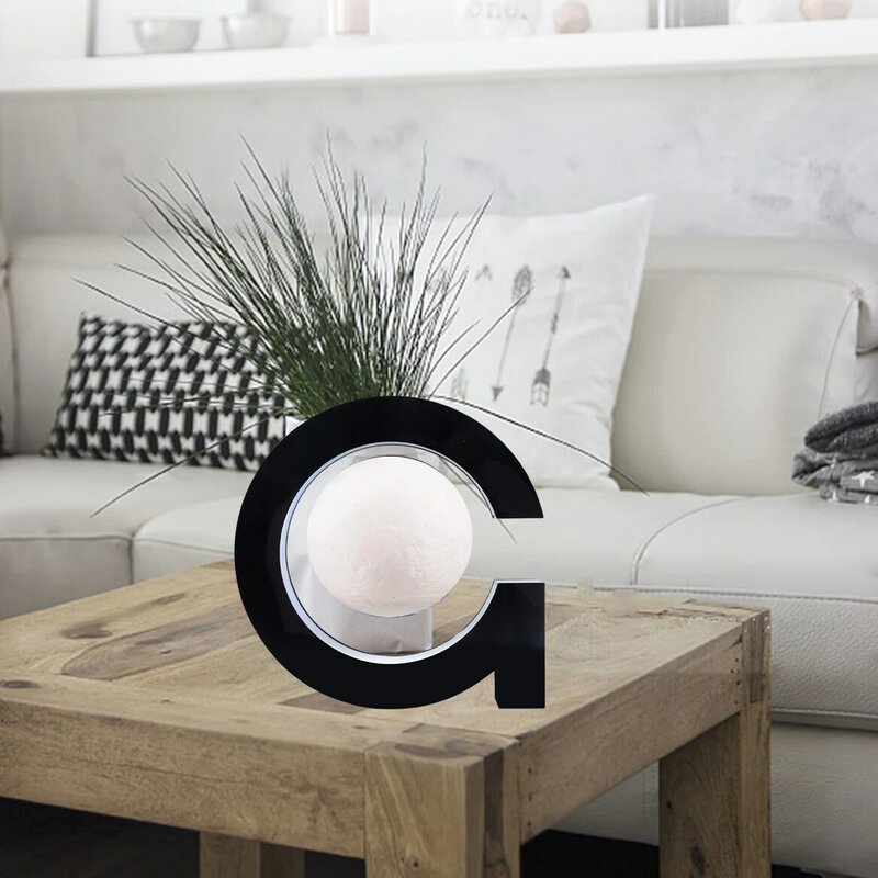 Luna flotante de levitación magnética con luz LED para el hogar, dispositivo de escritorio de oficina y dormitorio, regalo de cumpleaños para hombres y niños