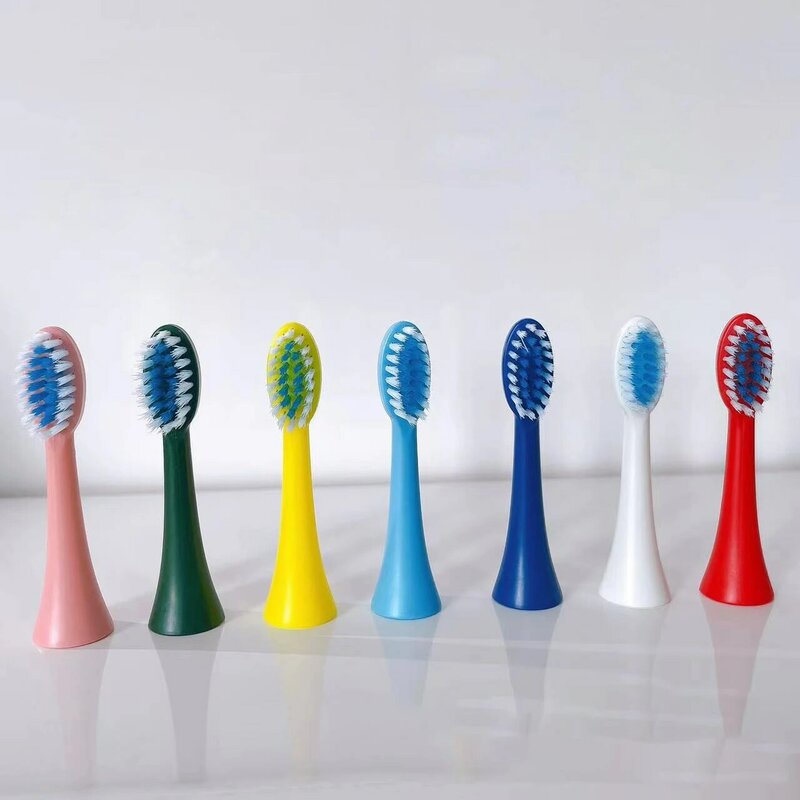 Cabezales de repuesto para cepillo de dientes eléctrico para niños, blanqueador dental con patrón de dibujos animados, suave, cuidado bucal, 5 unidades