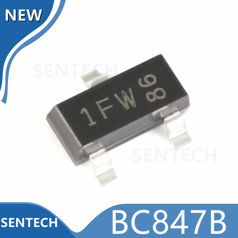 100 قطعة جديد الأصلي BC847B SOT-23(1FW)100mA 45 فولت NPN صمام ثلاثي