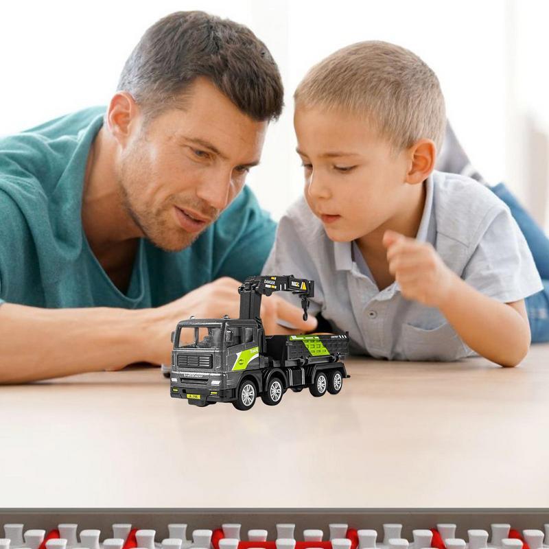 Mainan konstruksi truk sampah dan truk sampah, kendaraan konstruksi inersia untuk anak dan anak, kendaraan teknik pantai dan