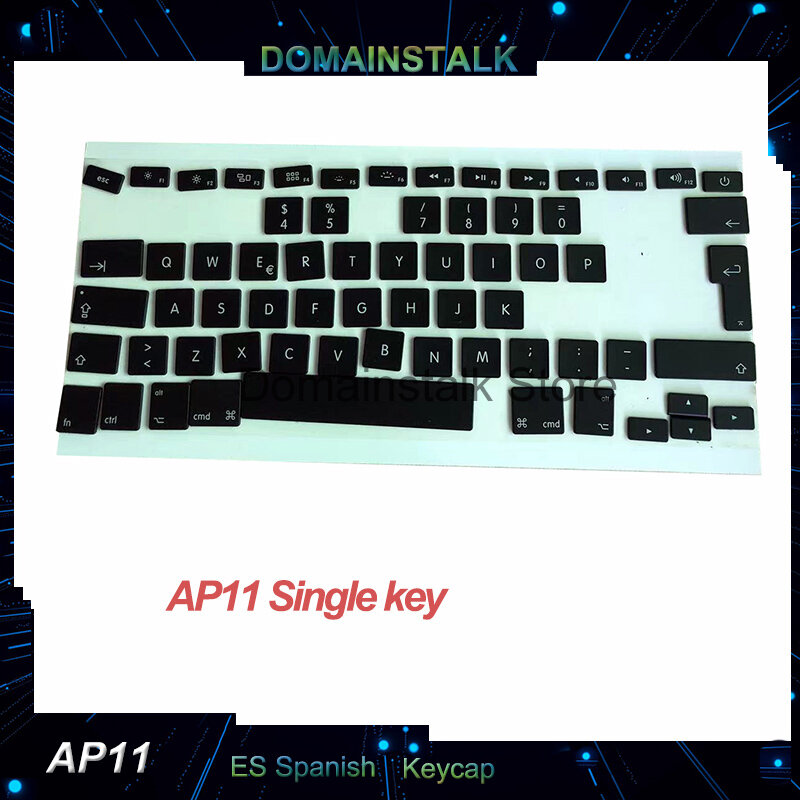 AC07 AP11 keycap Spanyol untuk MacBook Air A1369 A1466 Pro Retina A1398 A1425 A1502 Set tutup kunci Keyboard 2012-2015 tahun