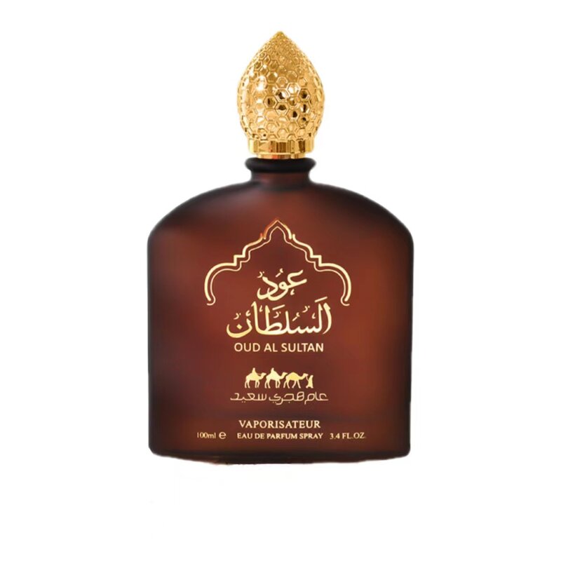 Desodorante para perfume árabe masculino, design de garrafa preta dourada, óleo de baunilha exótico, beleza e saúde de 100ml