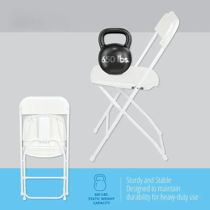 Cadeiras dobráveis de plástico para festas e casamentos, cadeira dobrável, mobília ao ar livre, camping, praia, pesca, frete grátis, conjunto de 10