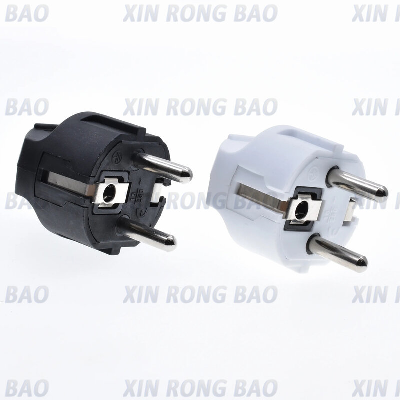 EU AC Power Adapter Socket 16A 250V Connector Cable Electrical Plug White Black korean Male Converter Adaptor Detachable Plug