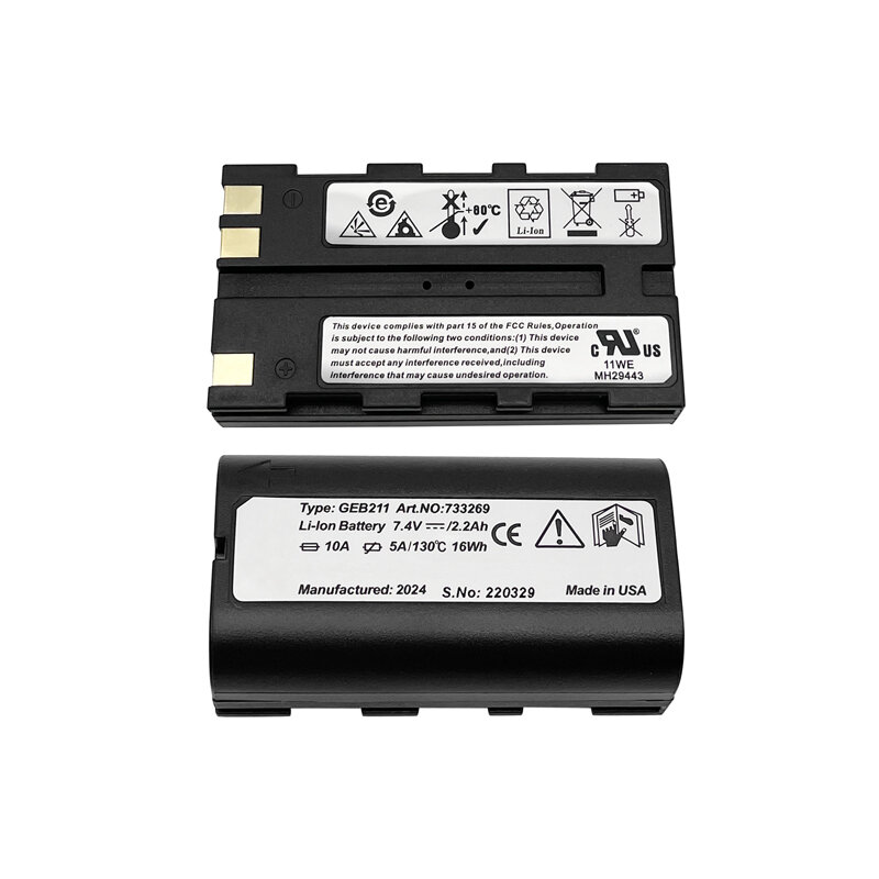 Bateria Li-Ion GEB211 para controladores série RX900, RX1200, ATX900, 1230 Antenas, Construtor e Estação Total Flexline, 5 unidades