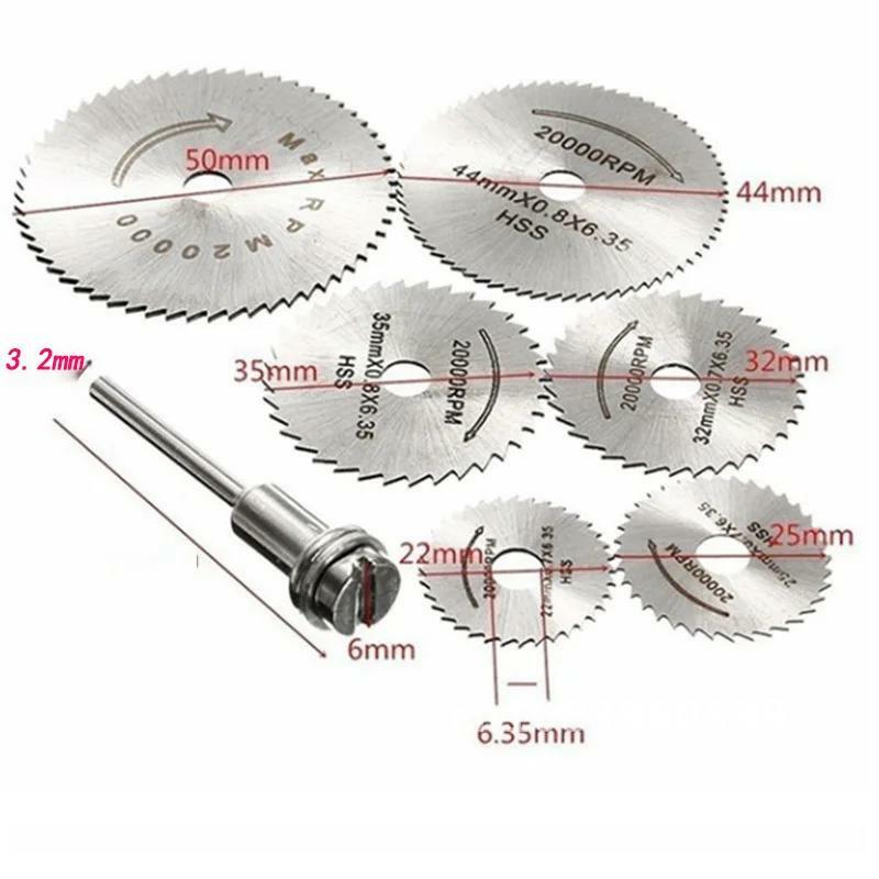 Mini Saw Blades with Mandrels for Dremel Fordom Rotary Tool Drill Warehouse 1/8" Shank High Speed Steel