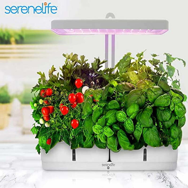 Serenelife ไฟ LED Grow สำหรับสวนในร่มอัจฉริยะพร้อมกล่องไฮโดรโปนิกส์