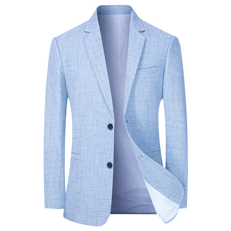 Chaqueta de traje fina para Hombre, Blazer informal de negocios, ropa de primavera y otoño, novedad de 2024