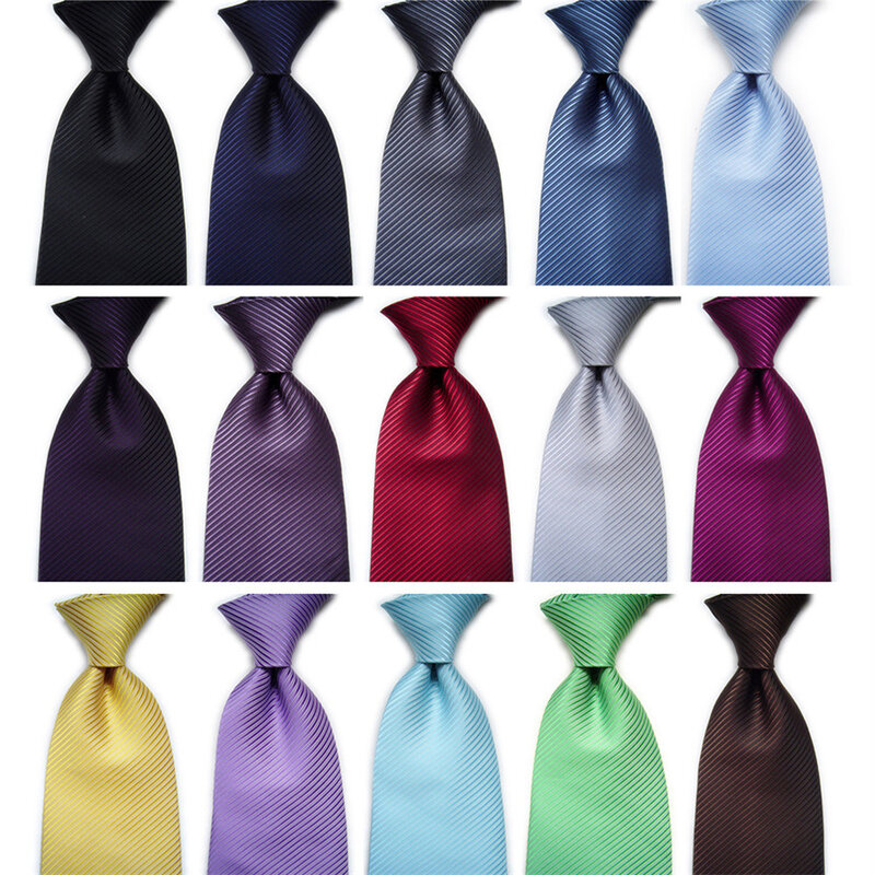 Mode Herren Krawatten Hochzeit Accessoires Krawatte 10cm 4 ''solide gestreifte Krawatte für Männer Frauen галстук Corbatas Para Hombre Gravatas