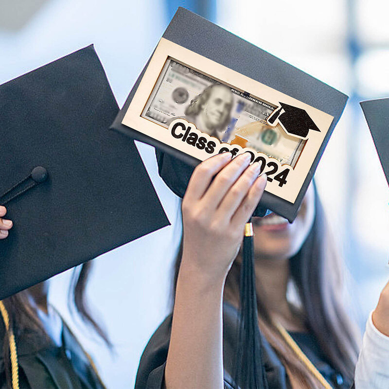 Portatarjetas de graduación, regalo de graduación, caja de tarjetas de graduación única, portátil, bricolaje