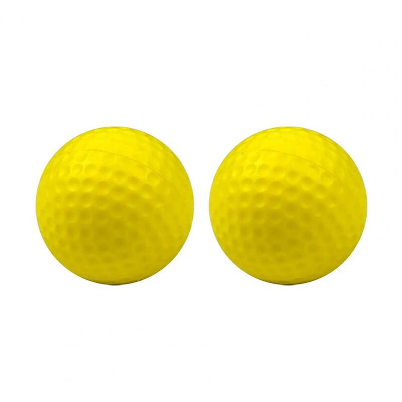 Pelotas de práctica de Golf para niños, accesorios elásticos de alta visibilidad, de seguridad, para interior, 2 piezas