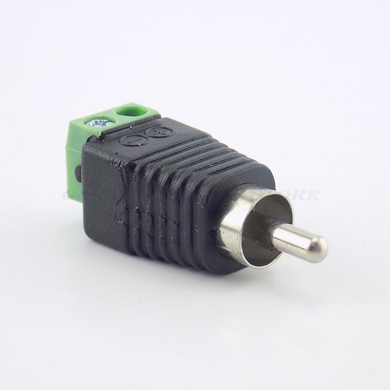 5 teile/los cctv phono rca männlich stecker zu av terminal stecker video av lautsprecher kabel zu audio männlich rca stecker adapter