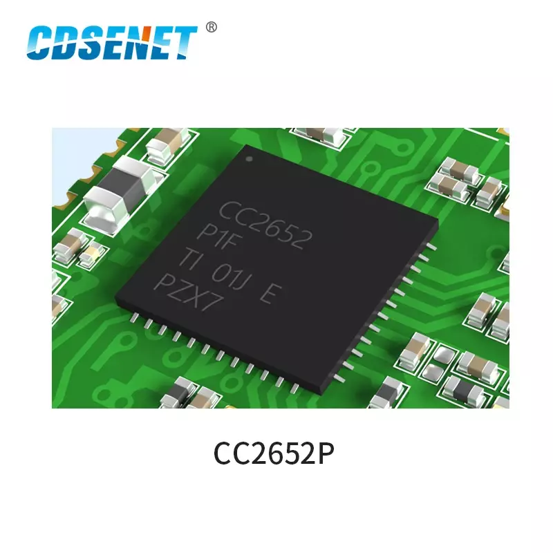 Cc2652p zigbee bluetoothマルチプロトコル2.4ghz smdワイヤレスsocモジュール20dbmトランシーバー受信機pcbアンテナE72-2G4M20S1E