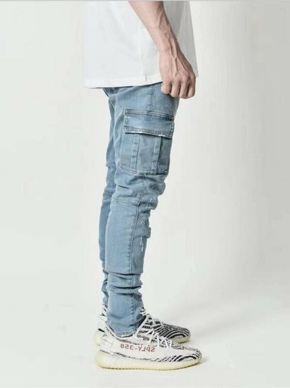 Versatile Classic Men Pants Slim Fit Jeans Full-Length Pants Boutique Fashionable Men's Clothing