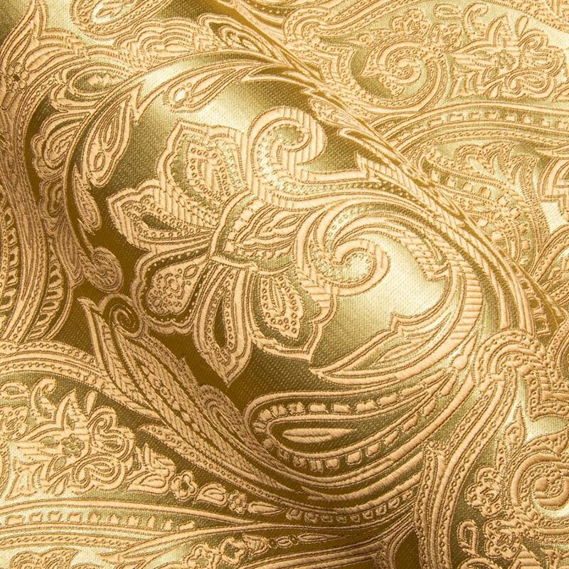 Дизайнерские рубашки для мужчин золотые Пейсли шелковые приталенные мужские блузки с длинным рукавом Повседневные Дышащие топы с отложным воротником Barry Wang