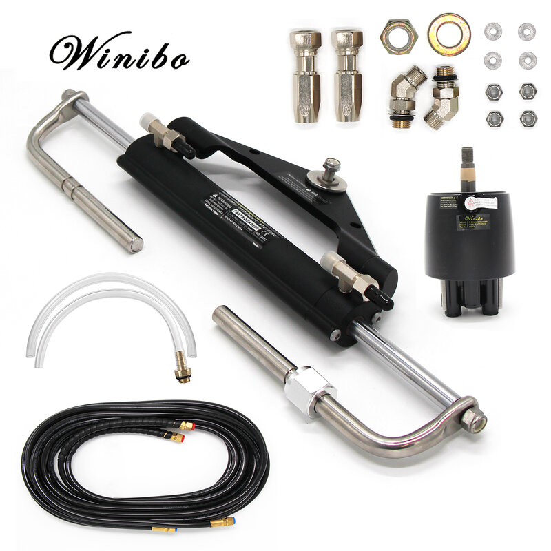 Winibo 150HP Hydraulic Steering System For Outboard With Helm Pump,Cylinder And Tubes ZA0300