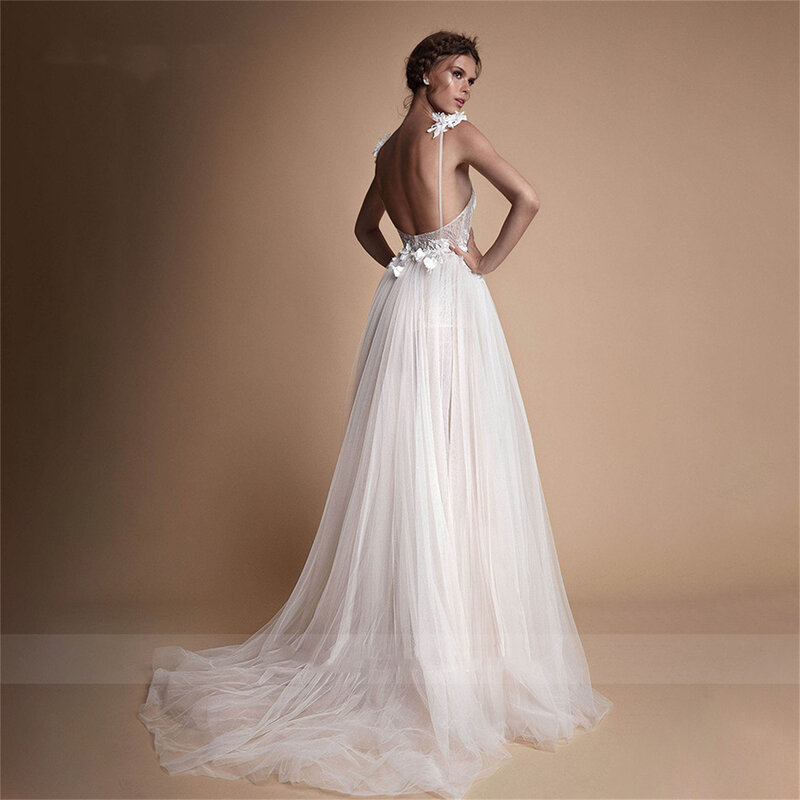 Coco Jancember Official Store Backless Bridal Gowns for Women 2023 Sexy Slit Alize Puffy Party Wear Plus Size Wedding Gown Robe