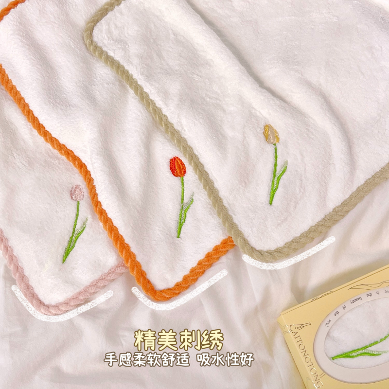 Toalla de mano de tulipán para niños, toallitas colgantes para cocina, absorbentes, de secado rápido, de dibujos animados, precio bajo