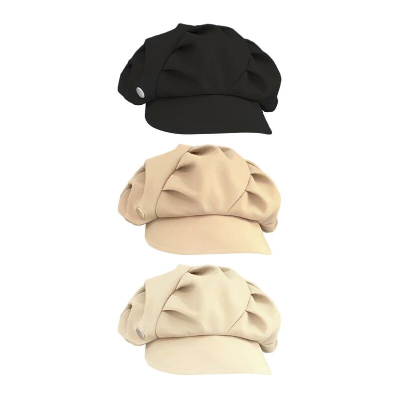 여성용 베레모 모자 바이저, 캐주얼 단색 조절식 골프 모자, 화가 모자, 세련된 플리츠 팔각형 모자, 여행용 뉴스보이 모자