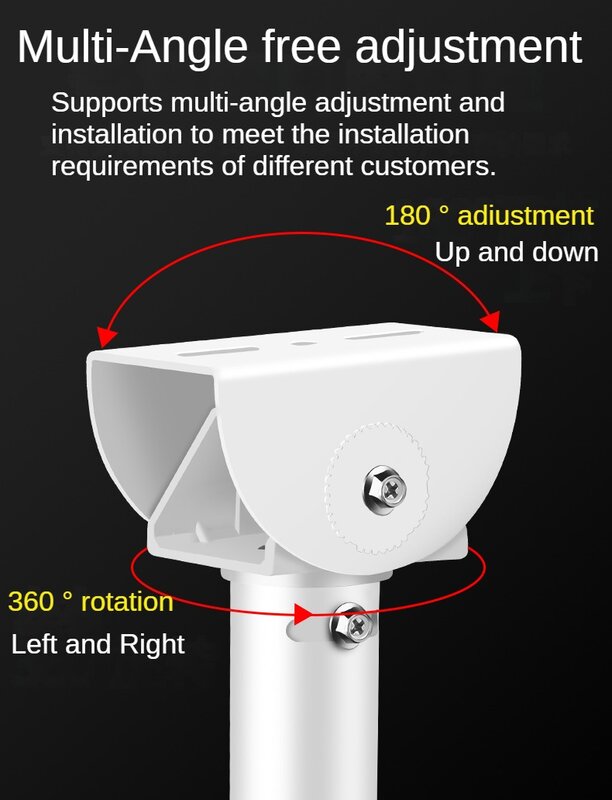 Staffa universale per asta di tenuta in lega di alluminio supporto per telecamera CCTV montaggio su palo verticale supporto per doppia fotocamera supporto per doppia fotocamera