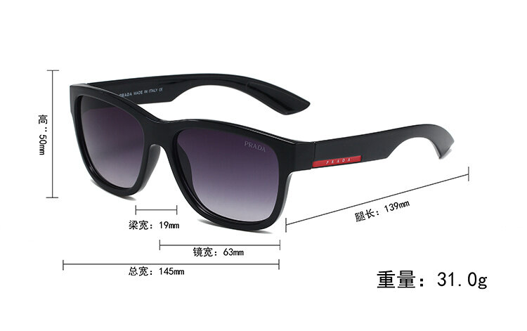 2024 Fashion Sunglasses Men Sun Glasses Women Metal Frame Black Lens Eyewear Driving Goggles UV400 B94